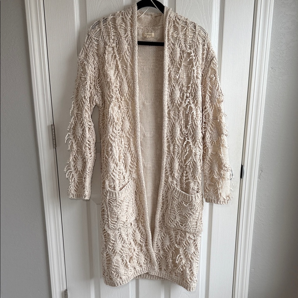 ILLA ILLA Cream Textured Cardigan